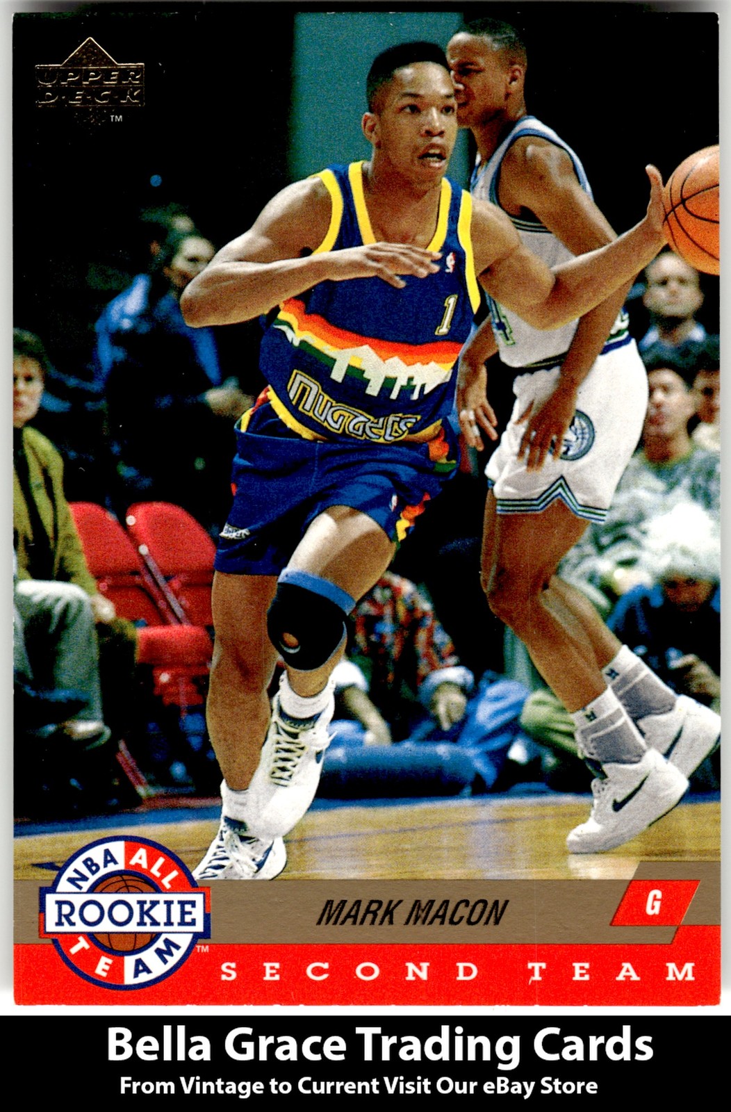 1992-93 Upper Deck Mark Macon #AR10 Denver Nuggets All-Rookie Team NBA