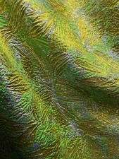 GREEN GOLD SILVER Floral Metallic Brocade Fabric 60 in. Sold By The Yard