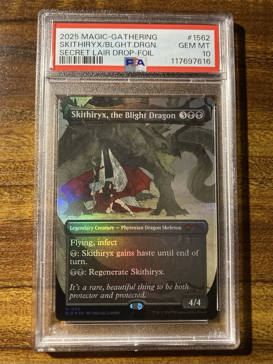 MTG✨SKITHIRYX, THE BLIGHT DRAGON Brdless FOIL✨SLD Tragic Romance