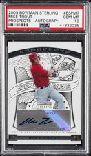 2009 BOWMAN STERLING PROSPECTS AUTO #BSPMT MIKE TROUT PSA 10