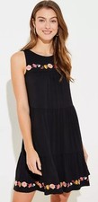 ** LOFT sz XS ~ Lily Embridered Swing Dress -NWOT!