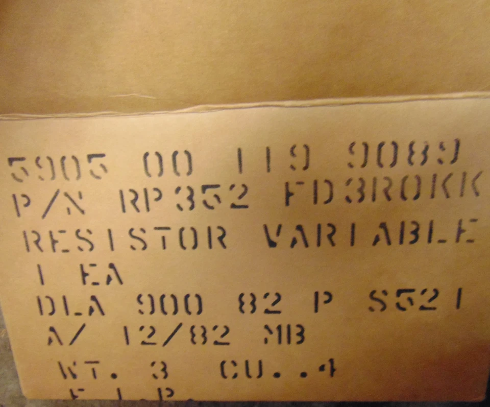 NOS NIB MEMCOR RP352FD3R0KK 600 VOLTS VARIABLE RESISTOR OHMITE 3 OHM 8.66 AMP - Image 3 of 4