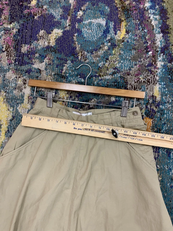 Falda deportiva vintage años 90 Calvin Klein para mujer beige midi algodón bolsillos talla 6 Foto 4 de 4