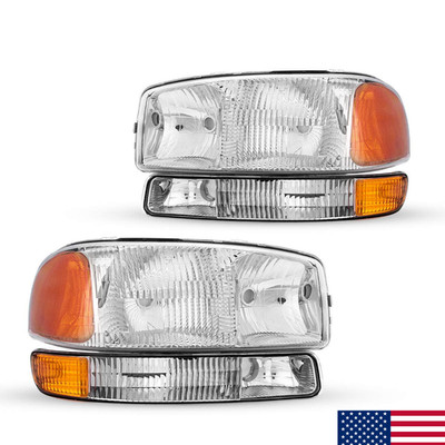 Torchbeam Chrome Housing Headlight Assemblybumper Light Lamp Replacement For