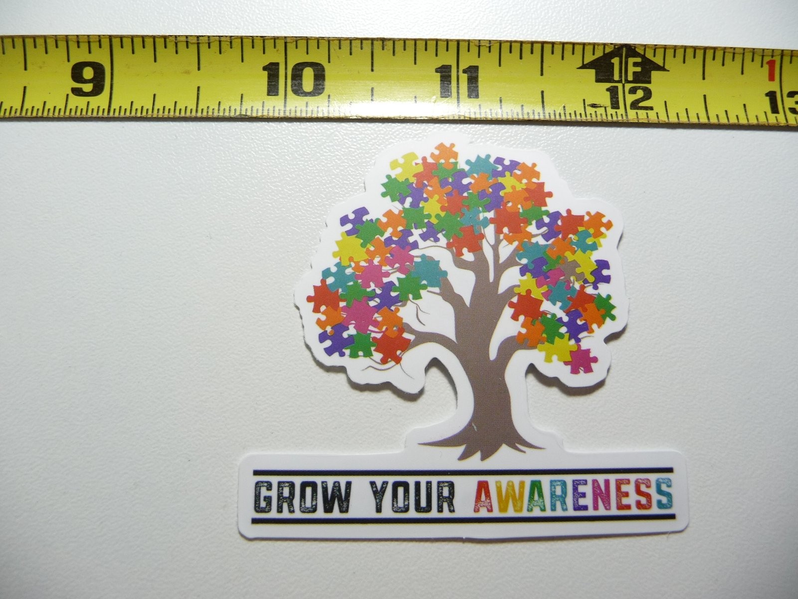 Autism Awareness Decal Sticker Grow Your Support Tree with Puzzle Piece Leaves  