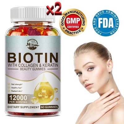 Biotin gummies help adjust skin condition support metabolism promote hair health