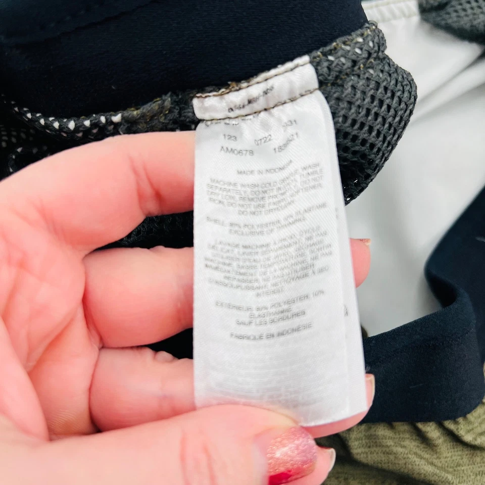 Columbia Para Hombres Talla L Verde Oliva Exterior Carga Pantalones Cortos Cremallera Bolsillo Cordón Foto 4 de 4