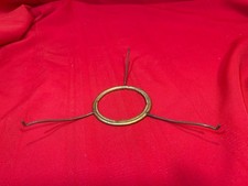 Vintage Brass Plated Oil Lamp Shade Fitter Ring Spider 10" F22