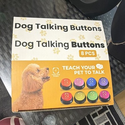 Paws and Smiles Dog Talking Buttons Interactive Toy 8 PCS Multicolor