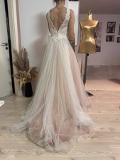 Elizabeth Passion Brautkleid Hochzeitskleid Hochzeit Braut Tüll Rosa Weiß 38 Neu