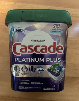 Cascade Platinum Plus Dishwasher Detergent ActionPacs Mountain Scent 47 ct