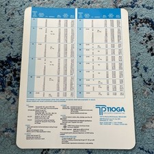 Tioga Supply Company Pipe Dimensions Weight Chart Calculator Antique Advertising