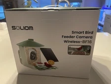 SOLIOM BF16 Bird Feeder w/ Camera Wireless, 2K HD Bird Watching AI Identifi NEW