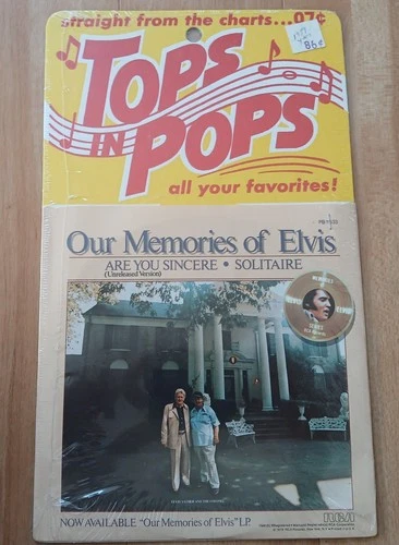 Elvis - Our Memories of Elvis 45 SEALED STORE RACK DISPLAY