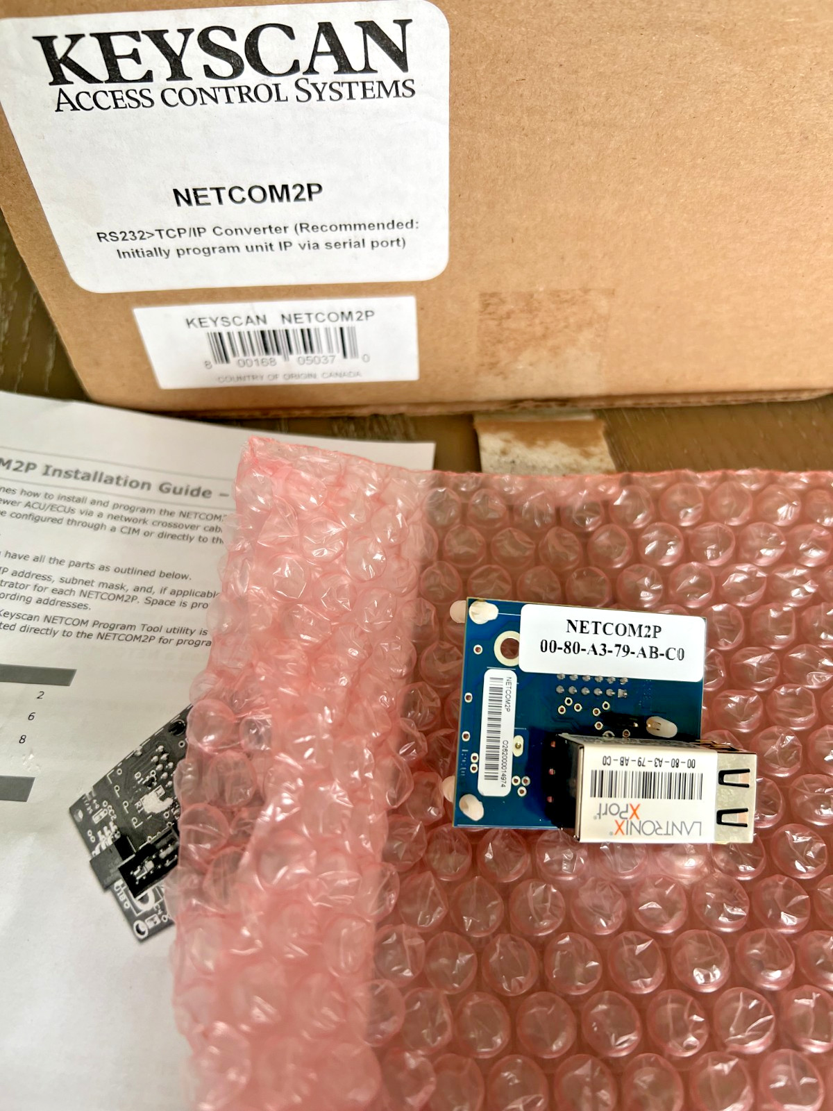 KEYSCAN NETCOM2P TCP/IP COMMUNICATION ADAPTER 523009 800168050370