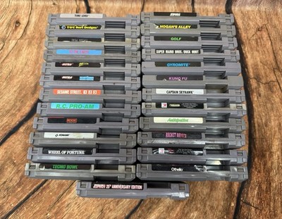 Nintendo NES 25x Different Game Lot-Super Mario-Hogans Alley-Kung Fu-Tested