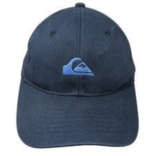 Quiksilver Fitted Baseball Cap Blue One Size Embroidered Vented Holes 6 Panel