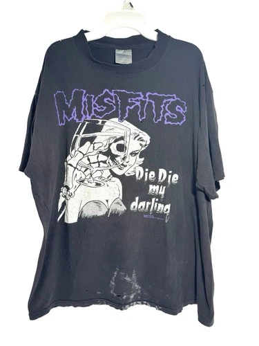 Misfits Shirt Size XL Punk Band Graphic Horror 1990s vintage concert t-shirt, vintage, size XL, single stitch, B+ condition