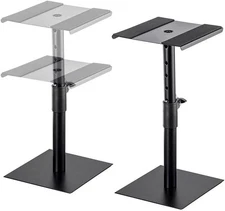 Monoprice Desktop Studio Monitor Stands (pair) Heavy Duty Steel, Multicolor 