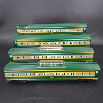 #ad Set Of 4 American Flyer 9505 06 06 07 Erie Illuminated Passenger Cars S Gauge $110.99