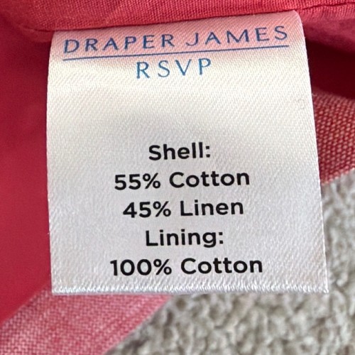Draper James RSVP Coral Pink Linen Blend Single Button Blazer Jacket Women XXL - Picture 7 of 11