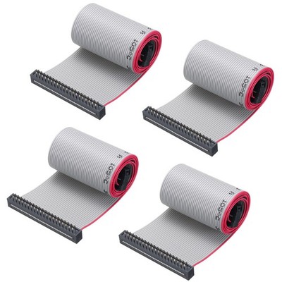IDC Wire Flat Ribbon Cable FC/FD Connector A-type 40Pins 0.5m Long, 4pcs