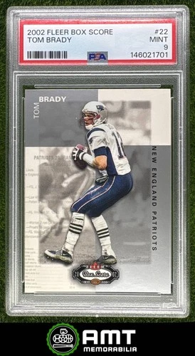 Tom Brady PSA 9 2002 Fleer Box Score New England Patriots #22 1701