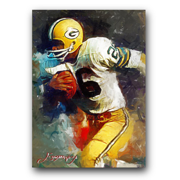 Herb Adderley Art Card Limited 24/50 Edward Vela Signed (Green Bay Packers)
