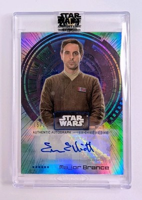 2023 Topps Star Wars Emun Elliott Auto 15/25 Orange Major Brance Autograph 