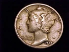 1934-P  Mercury Dime, Very Fine Grade