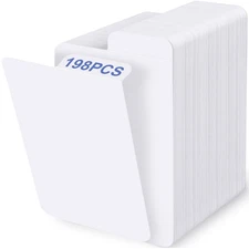 198PCS Trading Card Dividers, Paper Standard Vertical White 