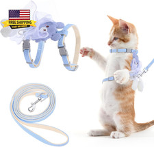 Cat Harness and Leash Set, Adjustable Gradient Kitten Harness