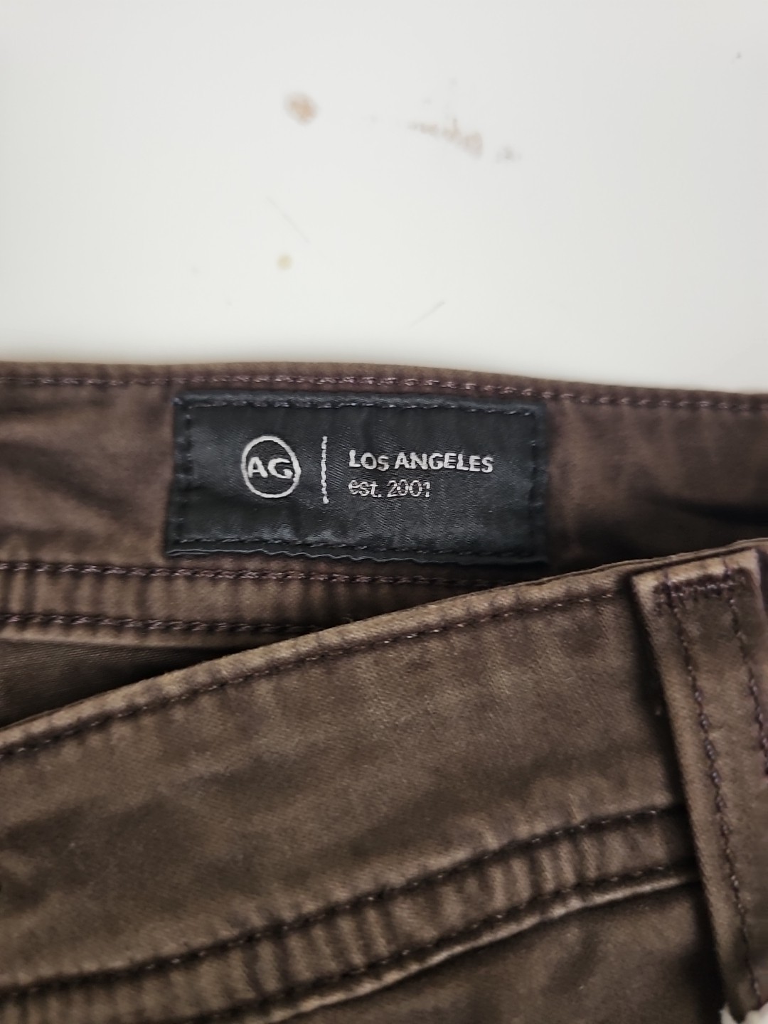Adriano Goldschmied The Everett Sueded Stretch Sateen Pants Brown Mens 40X30 New image 8