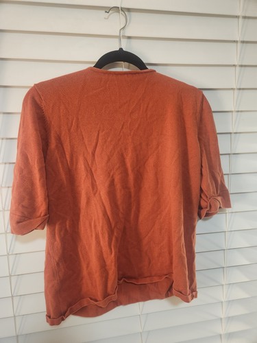 Coldwater Creek Shirt Womens Size 14/16 Large Short Sleeve Zipper - Picture 9 of 10