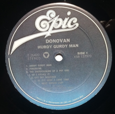 DONOVAN – The Hurdy Gurdy Man - Vinyl LP 1968 RE Epic E 26420