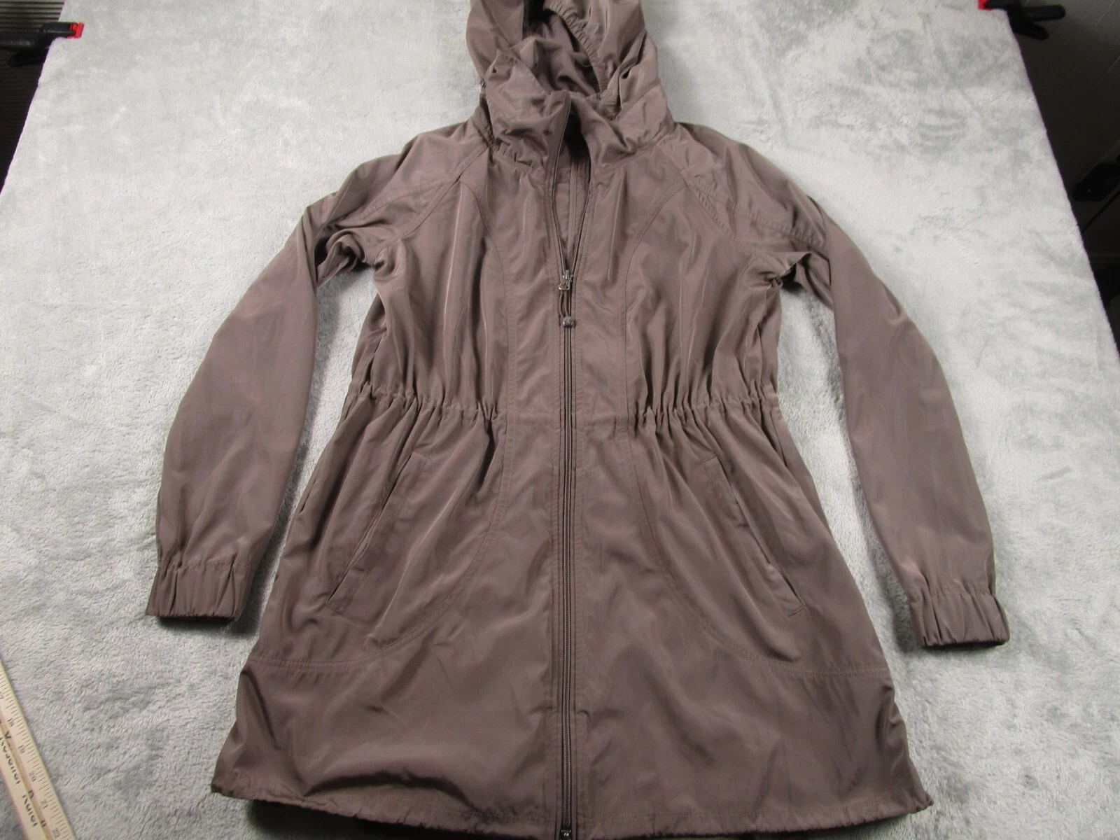 athleta full zip hooded activewear casual lightweight jacket