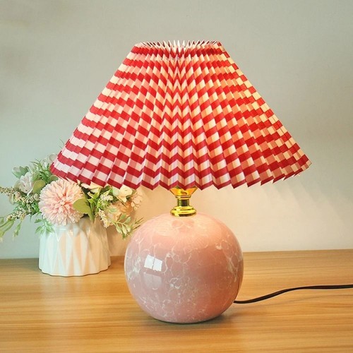 Pleated Lampshade E27 Light Cover Japanese Lamp Shade Fabric Table Lamp Decor - Picture 11 of 35
