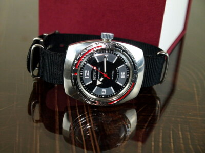 Vintage Mechanical Russian Watch Mens Wostok Amfibia Wristwatches Comandirskie