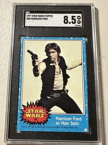 1977 Topps Star Wars #58 Harrison Ford As Han Solo Sgc 8.5