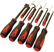 9 Piece Scraper Hook Pick Mechanic Tool Set Large Full and Small Mini Size 8424