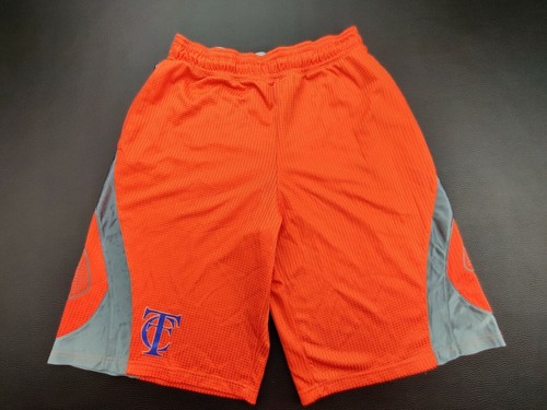 Under Armour Loose Fit Men's Medium Neon Orange/Grey Basketball 12" Shorts - Picture 1 of 8