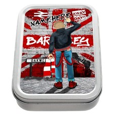 Personalised Barnsley Tobacco Tin Football Retro 2oz Baccy Tin Skin Head SK04