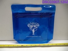 Qty  400: Soldiers Angels Clear Blue Zippered Handled Bags