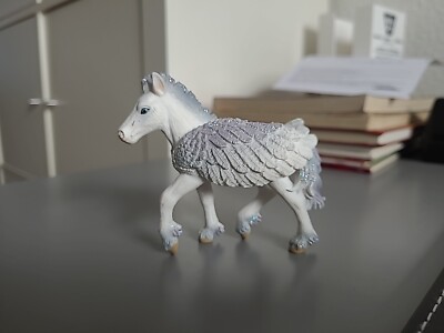 Schleich Bayala 70422 Pegasus Fohlen 2009 klein Junges weiß Glitzer Fabelwesen