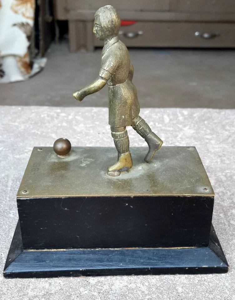 1965 Vintage Brass Certa Bonum Certament Football Shield Old Collectible M243 - Bild 2 von 4