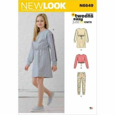Tweens EASY Dress Top & Pants EASY SEWING New Look Pattern # N6649 Sizes 8-16