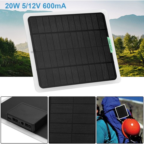 20W Solar Panel 12V Trickle Charge Battery Charger For Maintainer Marine RV Car - Picture 5 of 12