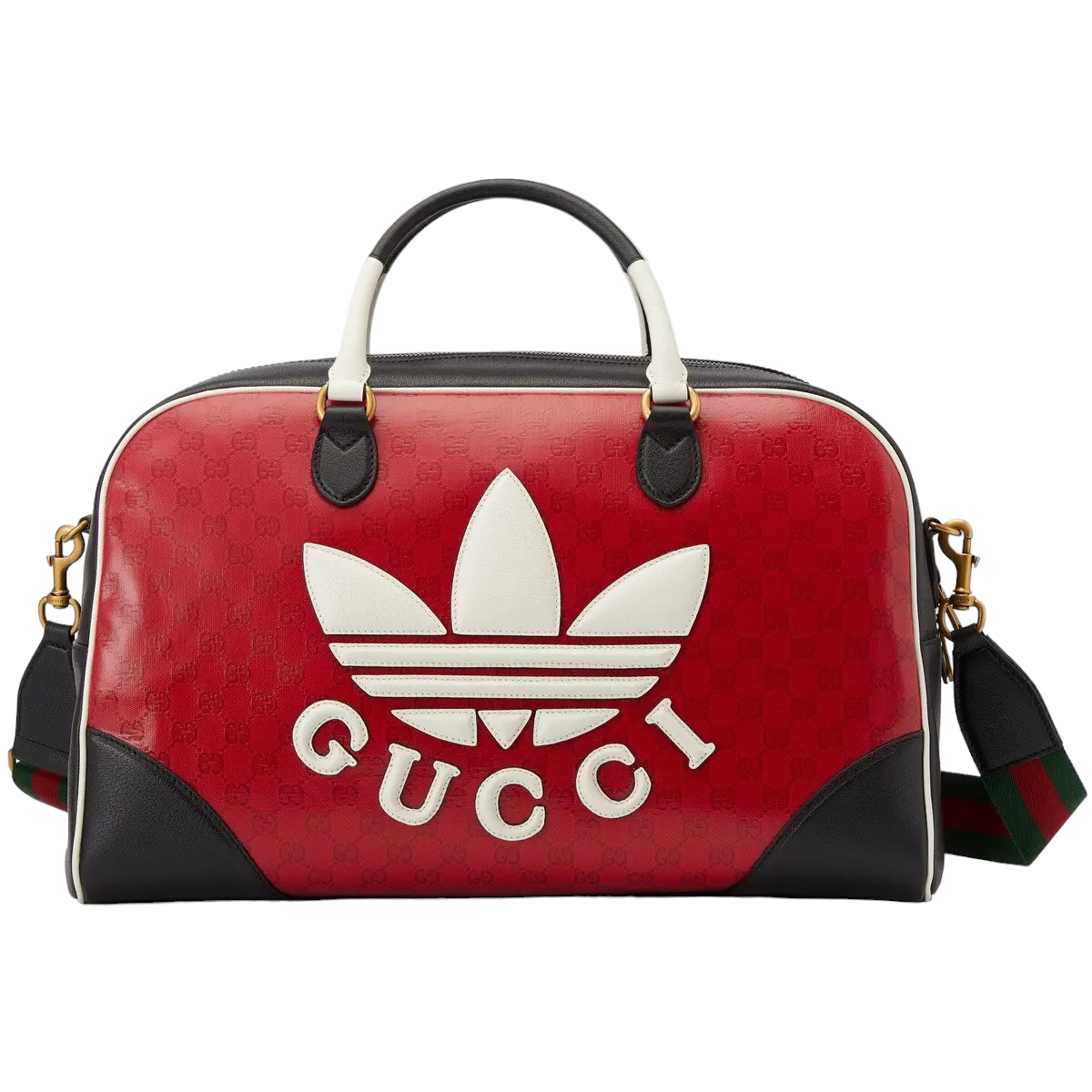 Unisex Adidas X Gucci Brown Coated Canvas Leather Large Unisex Adidas X Gucci Brown Coated Canvas Leather Large
