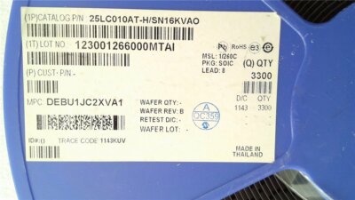 5 x Speicher-IC/ EEPROM - 25LC010A-H/SN - 1 kbit - SOIC-8 - NEU