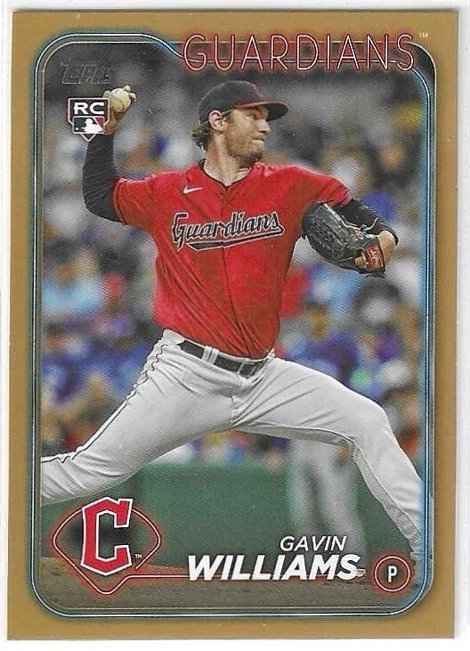 2024 Topps Series 1 - Gavin Williams #242 Gold /2024 (RC) Cleveland Guardians